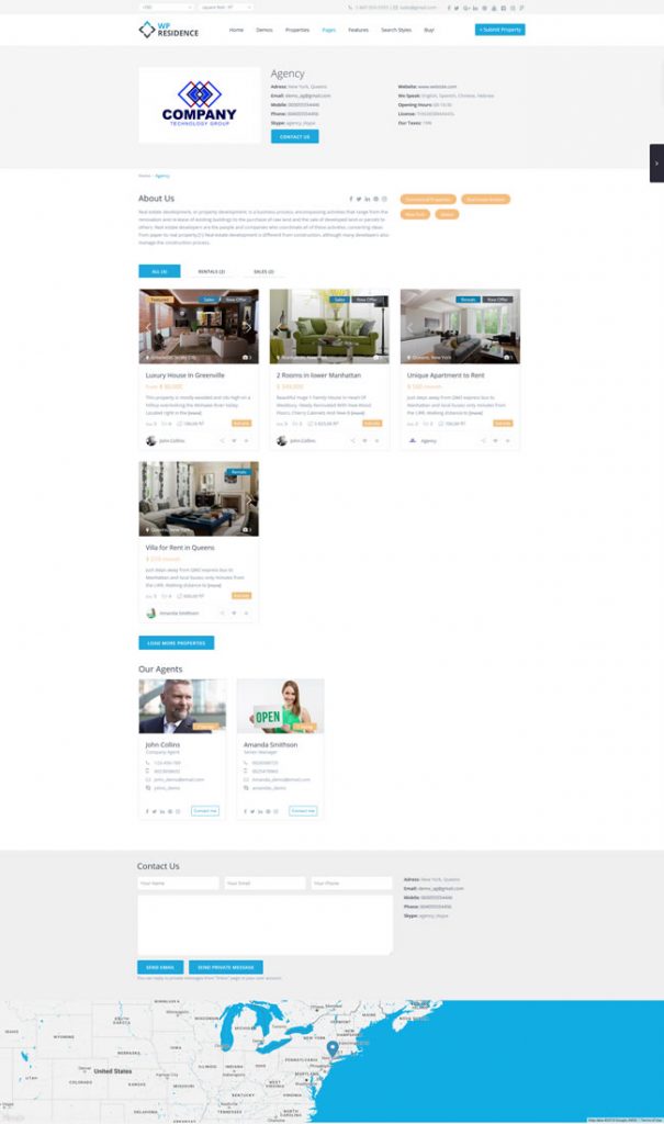 AGENT, AGENCY AND DEVELOPER PAGES IN WP RESIDENCE