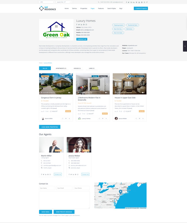 AGENT, AGENCY AND DEVELOPER PAGES IN WP RESIDENCE