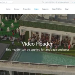 Real Estate Homepage with Video Header