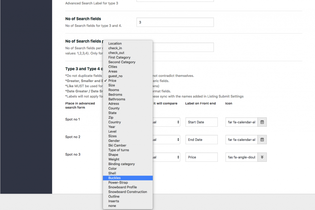 Wp Rentals Custom Fields for Advanced Search Form